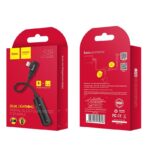 HOCO LS18 ΔΙΠΛΟΣ ΑΝΤΑΠΤΟΡΑΣ ΜΕ ΚΑΛΩΔΙΟ, LIGHTNING ΓΙΑ ΑΚΟΥΣΤΙΚΑ ΚΑΙ ΦΟΡΤΙΣΗ, ΜΑΥΡΟ - Image 4