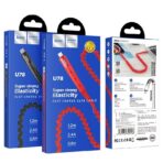 HOCO U78 COTTON TREASURE ELASTIC ΚΑΛΩΔΙΟ ΦΟΡΤΙΣΗΣ MICRO, ΜΑΥΡΟ - Image 2