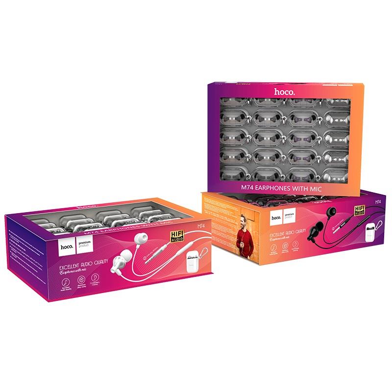 12561 HOCO M74 CLASSIC ΑΚΟΥΣΤΙΚΑ ΜΕ ΜΙΚΡΟΦΩΝΟ (ΒΙΤΡΙΝΑΚΙ 20τεμ) - Image 1