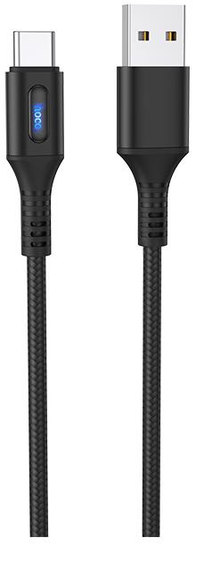 12708 HOCO U79 ADMIRABLE SMART POWER OFF ΚΑΛΩΔΙΟ ΦΟΡΤΙΣΗΣ MICRO, ΜΑΥΡΟ - Image 1