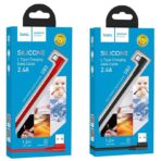 HOCO U83 PUISSANT SILICONE CHARGING CABLE FOR LIGHTNING, ΚΟΚΚΙΝΟ - Image 4