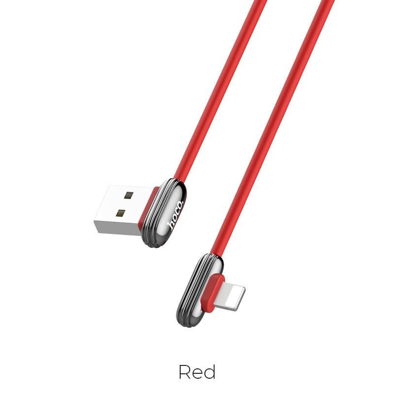 13738 HOCO U60 SOUL SECRET CHARGING DATA CABLE FOR LIGHTNING, ΚΟΚΚΙΝΟ - Image 1
