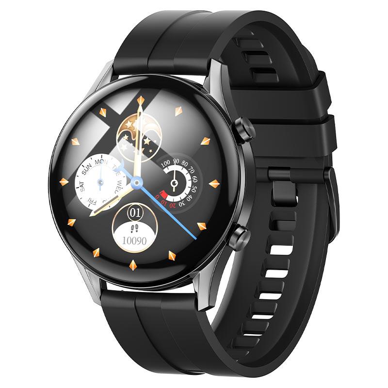 18157 HOCO Y7 SMART WATCH, ΣΤΡΟΓΓΥΛΟ - Image 1