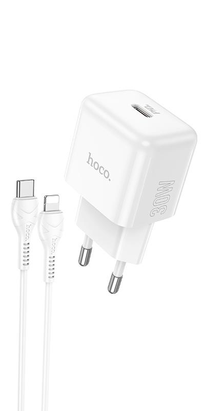 24305 HOCO N32 ΦΟΡΤΙΣΤΗΣ GLORY ΜΕ ΚΑΛΩΔΙΟ PD ΣΕ LIGHTNING, PD30W, 1 ΘΥΡΑ - Image 1