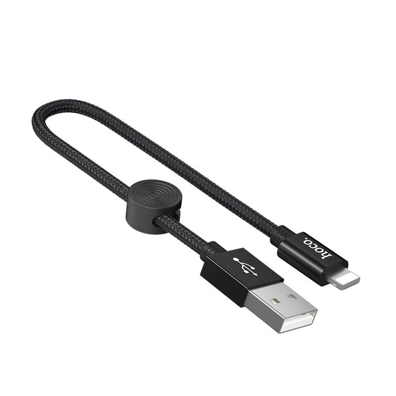 25868 HOCO X35 PREMIUM ΚΑΛΩΔΙΟ ΜΕΤΑΦΟΡΑΣ ΔΕΔΟΜΕΝΩΝ iP , USB ΣΕ LIGHTNING , ΜΑΥΡΟ - Image 1