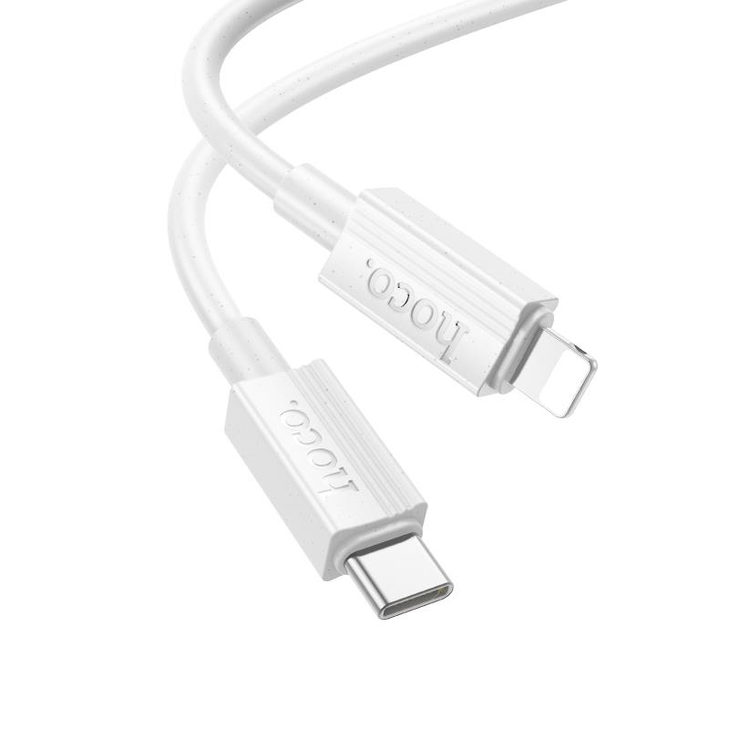27087 HOCO X107 FAVOR PD CHARGING DATA CABLE IP, ΛΕΥΚΟ - Image 1