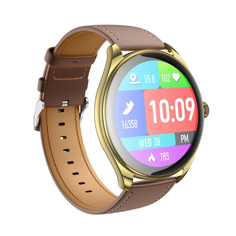 27178 HOCO Y22 AMOLED SPORTS WATCH (CALL VERSION), ΧΡΥΣΟ - Image 1