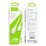 HOCO X93 ΚΑΛΩΔΙΟ ΦΟΡΤΙΣΗΣ ΚΑΙ ΔΕΔΟΜΕΝΩΝ FORCE, TYPE-C ΣΕ TYPE-C, 1m, 100W, ΛΕΥΚΟ - Image 3