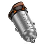 HOCO NZ16A ΦΟΡΤΙΣΤΗΣ ΑΥΤΟΚΙΝΗΤΟΥ, RIGOROUS PD25W ΚΑΙ QC3.0, 2 ΘΥΡΕΣ , ΓΚΡΙ - Image 3