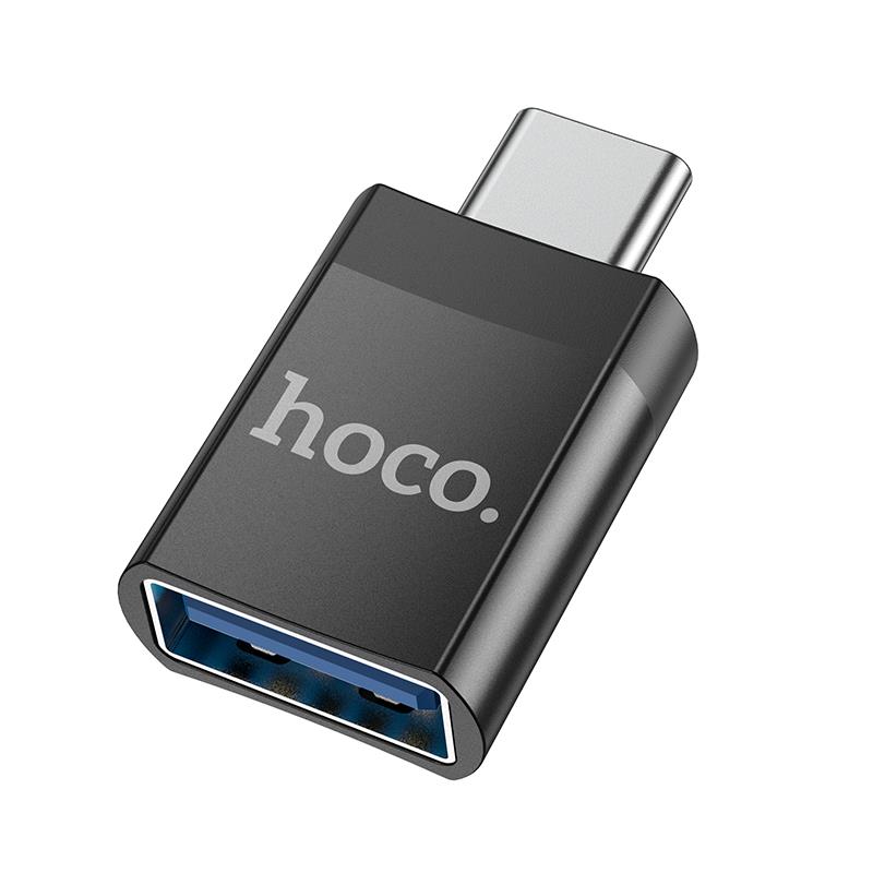 30304 HOCO UA17 ΑΝΤΑΠΤΟΡΑΣ TYPE-C ΑΡΣΕΝΙΚΟ ΣΕ USB3.0 ΘΗΛΥΚΟ, ΜΑΥΡΟ - Image 1