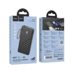 HOCO J129A NATURE POWERBANK, ΜΕ ΦΑΚΟ, 20.000MAH, ΜΑΥΡΟ - Image 3