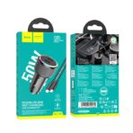 HOCO NZ14B ΦΟΡΤΙΣΤΗΣ ΑΥΤΟΚΙΝΗΤΟΥ TYPE-C ΣΕ TYPE-C, GUERRERO PD50W , 2 ΘΥΡΕΣ , ΜΑΥΡΟΣ - Image 2