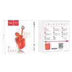 HOCO EW15 CLEAR EXPLORE EARPHONES ΜΕ ΒΑΣΗ ΦΟΡΤΙΣΗΣ, VIBRANT ORANGE - Image 2