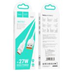 HOCO X93 ΚΑΛΩΔΙΟ ΦΟΡΤΙΣΗΣ ΚΑΙ ΔΕΔΟΜΕΝΩΝ HYPER, TYPE-C, 27W, 1m, ΛΕΥΚΟ - Image 3