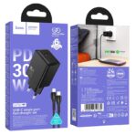 HOCO N70 NEUVO ΦΟΡΤΙΣΤΗΣ, TYPE-C TO LIGHTNING, 30W,  ΜΑΥΡΟ - Image 3