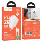 HOCO N68 NEUVO ΦΟΡΤΙΣΤΗΣ, TYPE-C TO TYPE-C, 20W,  ΛΕΥΚΟ - Image 3