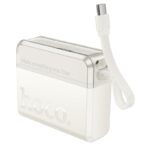 HOCO Q38 EXCELLENT POWERBANK, ΜΕ ΚΑΛΩΔΙΟ TYPE-C, 10.000MAH, ΛΕΥΚΟ - Image 2