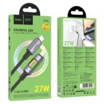 HOCO U144 ΚΑΛΩΔΙΟ ΦΟΡΤΙΣΗΣ TYPEC-LIGHTNING, 1.2M, 27W, ΜΑΥΡΟ - Image 3