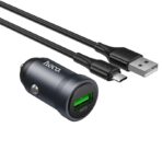 HOCO Z62 ΦΟΡΤΙΣΤΗΣ ΑΥΤΟΚΙΝΗΤΟΥ, ΜΕ MICRO USB ΚΑΛΩΔΙΟ, ΓΚΡΙ