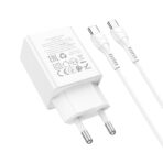 HOCO N68 NEUVO ΦΟΡΤΙΣΤΗΣ, TYPE-C TO TYPE-C, 20W,  ΛΕΥΚΟ - Image 2