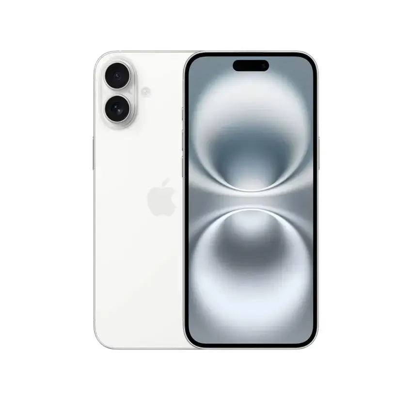 iPhone-16-white-backfront Apple iPhone 16 White 128gb Grade A - Image 1